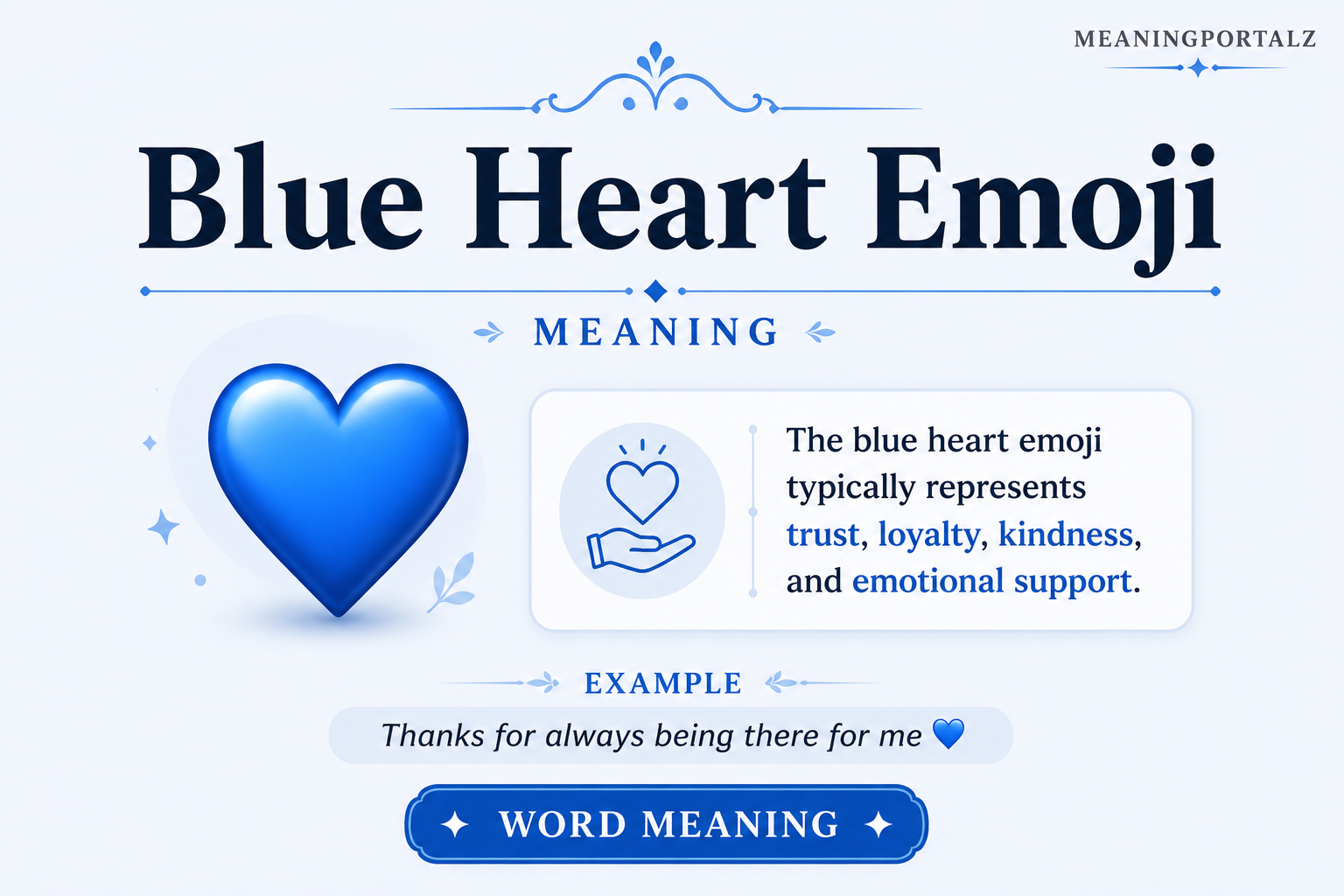 Blue Heart Emoji Meaning in Mental Health Support