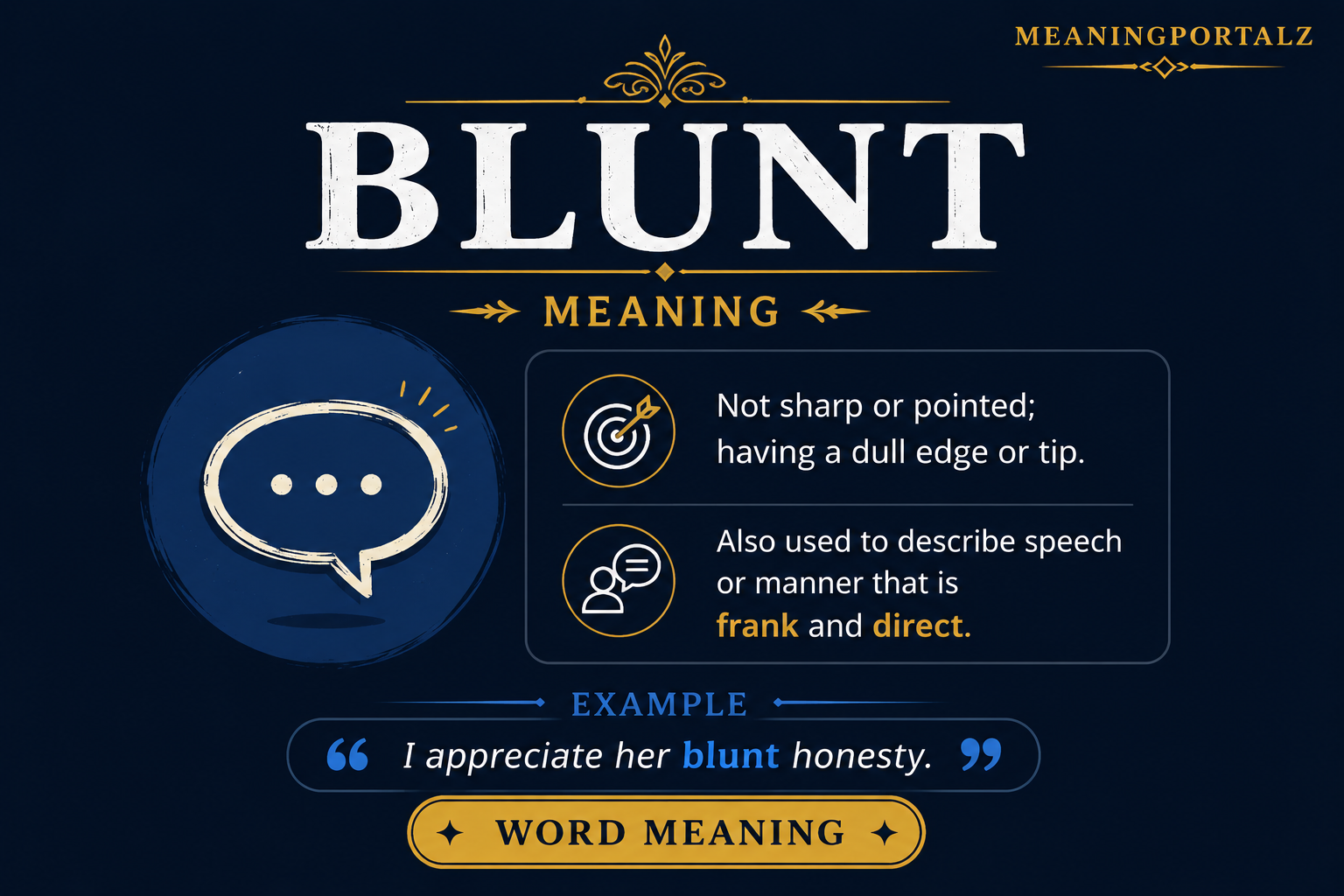Blunt Meaning Synonyms