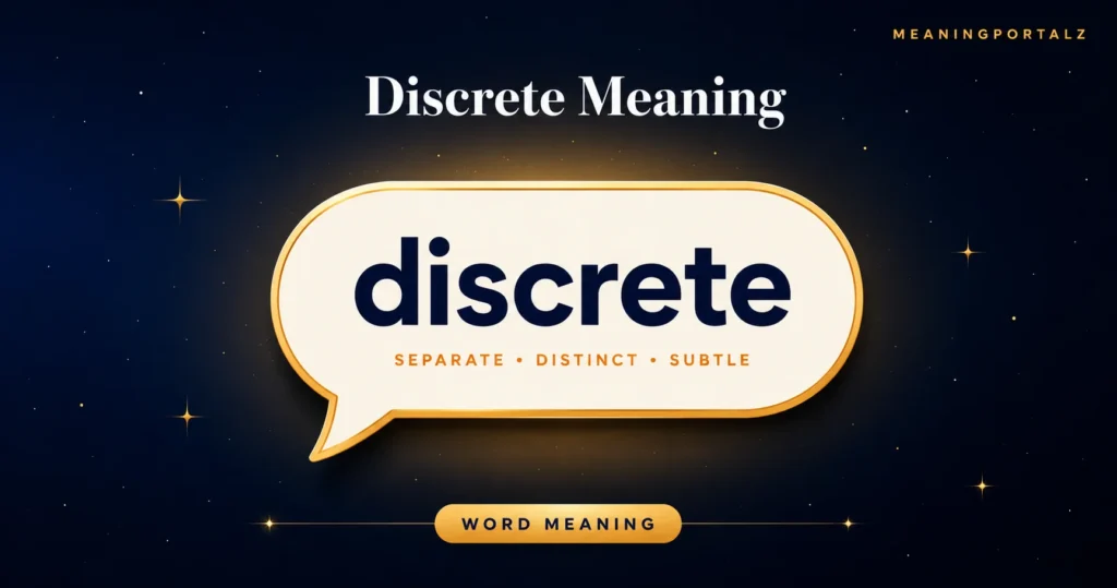 Best Discrete Meaning : Explained Clearly With Examples and Usage 2026
