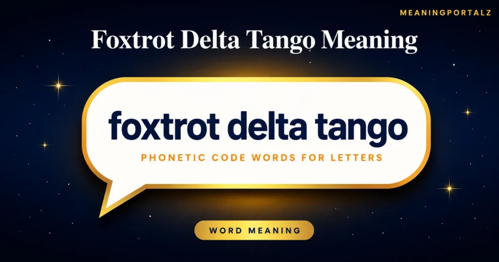 Best Foxtrot Delta Tango Meaning: What It Really Means 2026